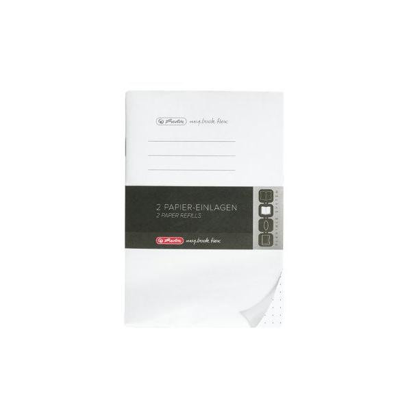 5 Stück Herlitz Notizbuch 50034154, my.book flex, weiß, A6, liniert, 80g, 80 Blatt / 160 Seiten 4008110262598 Herlitz