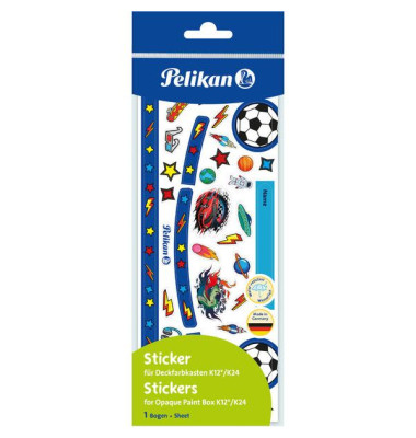 Sticker für K12/K24 Deckfarbkasten Blau/Fußball