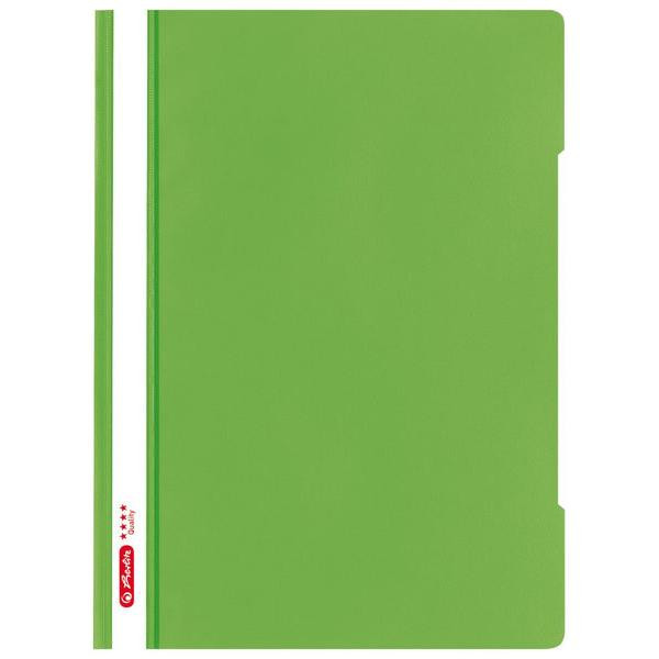 10 Stück Herlitz Schnellhefter Quality 50020768, A4, hellgrün, Polypropylen (PP), Vorderdeckel transparent 4008110571607 Herlitz