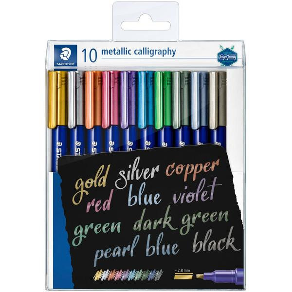 4007817077948 - Lackmarker Metallic calligraphy 8325 TB10 metallic  -gold  -silber  -kupfer  -rot  -violett  -blau  -grün  -dunkelgrün  -pearl 10 Stück