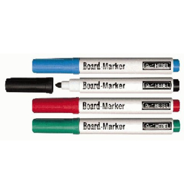 Boardmarker 6382599, Etui, 4-farbig sortiert, 1,5-2mm Rundspitze