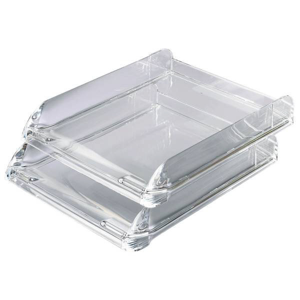 6 Stück Rexel Briefablage S.O.H.O. 2101504, A4 / C4, glasklar, Acryl stapelbar 5028252176408 Rexel