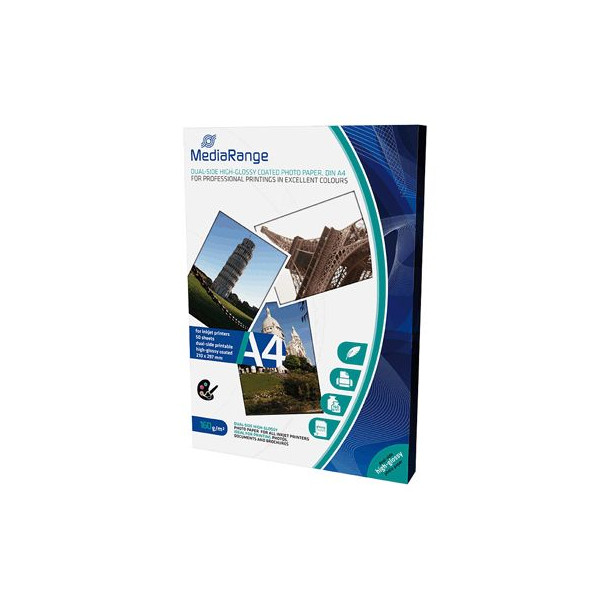 4260283115785 - Fotopapier Dual Side High Glossy Coated MRINK108 A4 für Inkjet 160g weiß hochglänzend beidseitig bedruckbar 4260283115785 Med 50 Blatt
