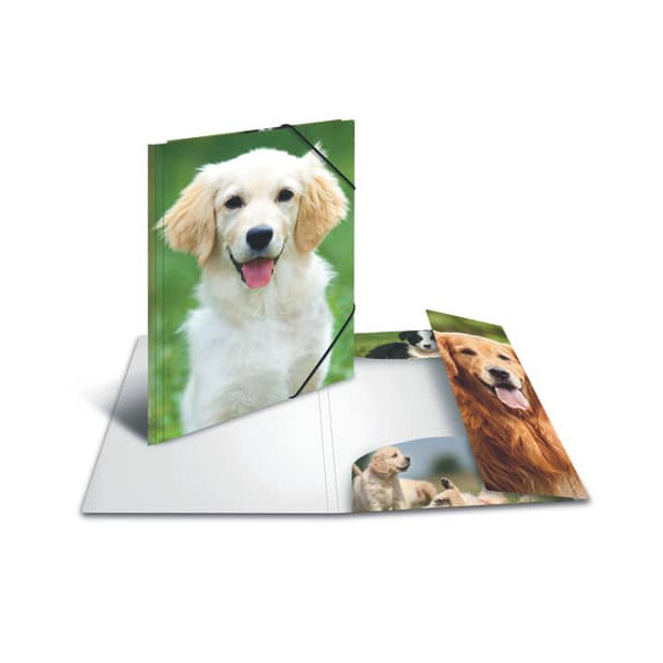 4008705071444 - Eckspannmappe Sammelmappe 7144 A3 Motiv Hund Polypropylen (PP) mit 3 Einschlagklappen 4008705071444 3 Stück