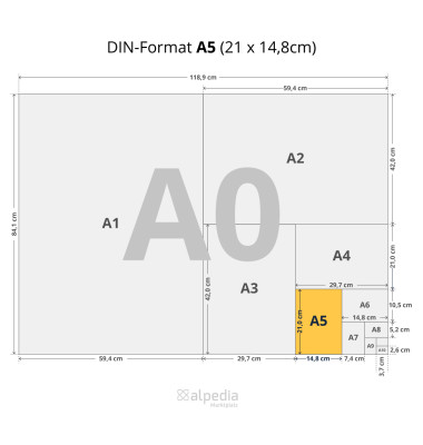 Kladde / Notizbuch / A5 / 96 Blatt / blanko / 70g/m²
