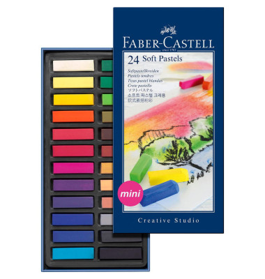 Soft-Pastellkreide Goldfaber Studio Quality mini 128224 24er Etui farbig sortiert 4-eckig 33mm Länge Soft-Pastellkreide Goldfaber Studio Quality mini 128224 24er Etui farbig sortiert 4-eckig 33mm Länge