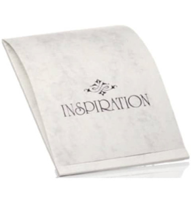 Briefblock 20030814 Inspiration, marmor, Lineatur 20 / blanko, A4, 100g, grau, 40 Blatt