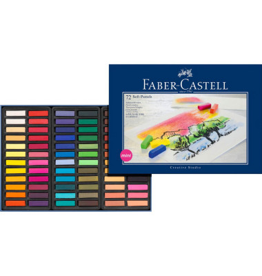 Soft-Pastellkreide Goldfaber Studio Quality mini 128272 72er Etui farbig sortiert 4-eckig 33mm Länge