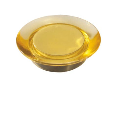 Haftmagnete 95430-01912 rund 30x10mm (ØxH) transparent gelb 300g Haftkraft 5 Stück