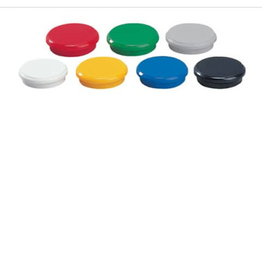 Haftmagnete 95524-21414 rund 24x7mm (ØxH) farbig sortiert 300g Haftkraft 10 Stck