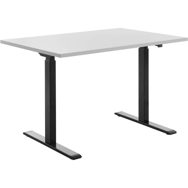 4014296873725 - Sitz-Steh-Schreibtisch E-Table TTS12080SG elektrisch höhenverstellbar 70-120cm (H) 120cmx80cm (BxT) rechteckig lichtgrau S 4014296873725 - Sitz-Steh-Schreibtisch E-Table TTS12080SG elektrisch höhenverstellbar 70-120cm (H) 120cmx80cm (BxT) rechteckig lichtgrau S