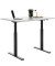 Sitz-Steh-Schreibtisch E-Table, elektrisch höhenverstellbar, 70-120cm (H), 120x80cm (BxT), rechteckig, lichtgrau / schwarz