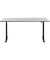 Sitz-Steh-Schreibtisch E-Table, elektrisch höhenverstellbar, 70-120cm (H), 160x80cm (BxT), rechteckig, lichtgrau / schwarz