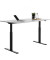 Sitz-Steh-Schreibtisch E-Table, elektrisch höhenverstellbar, 70-120cm (H), 160x80cm (BxT), rechteckig, lichtgrau / schwarz