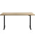 Sitz-Steh-Schreibtisch E-Table, elektrisch höhenverstellbar, 70-120cm (H), 160x80cm (BxT), rechteckig, ahorn / schwarz
