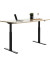 Sitz-Steh-Schreibtisch E-Table, elektrisch höhenverstellbar, 70-120cm (H), 160x80cm (BxT), rechteckig, ahorn / schwarz