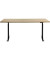 Sitz-Steh-Schreibtisch E-Table, elektrisch höhenverstellbar, 70-120cm (H), 180x80cm (BxT), rechteckig, ahorn / schwarz