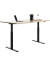 Sitz-Steh-Schreibtisch E-Table, elektrisch höhenverstellbar, 70-120cm (H), 180x80cm (BxT), rechteckig, ahorn / schwarz