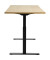Sitz-Steh-Schreibtisch E-Table, elektrisch höhenverstellbar, 70-120cm (H), 180x80cm (BxT), rechteckig, ahorn / schwarz