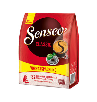 Kaffeepads Senseo Classic 4090473, 32 Stück, Pads im Portionsbeutel