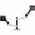 Monitorschwenkarm LX Dual 17,5 x 37,2 x 65 cm (B x H x T) 2 x 9,1kg Stahl/Aluminium silber