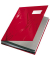 Unterschriftenmappe 5745-00-25, A4 18 F&auml;cher Graupappe rot + grau