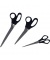 Schere 21,5cm schwarz rund