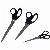 Schere 25cm schwarz rund