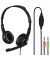 PC Headset HS-300 Stereo, gepolsterte Ohrmuscheln, ultraleichtes Gewicht,