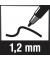 Zimmermannsbleistift, 148 25, rot, 1,2mm, HB