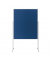 Moderationstafel 1151103, 120x150cm, Filz + Filz (beidseitig), pinnbar, mit Rollen, blau + blau