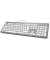 PC-Tastatur KC-700 00182651, mit Kabel (USB), leise, silber, weiß