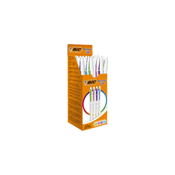 3086123498341 - Kuli Cristal UP 035 mm Schaft weiß Schreibf 4er sortiert 3086123498341 BIC 950446 20 Stück 3086123498341 - Kuli Cristal UP 035 mm Schaft weiß Schreibf 4er sortiert 3086123498341 BIC 950446 20 Stück