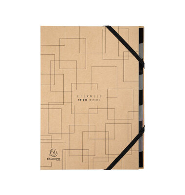 Ordnungsmappe Eterneco 567470E, 9-teilig blanko, braun, A4, 9 F&auml;cher