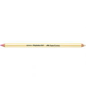 Radierstift Perfection, 7057, holzgefasst, rot/wei&szlig;, Schaft: wei&szlig;/gelb