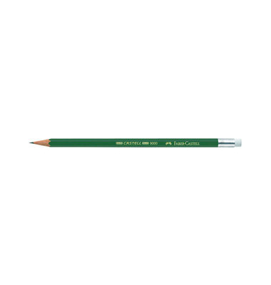 Bleistift CASTELL® 9000, 6eck., m.Rad., B