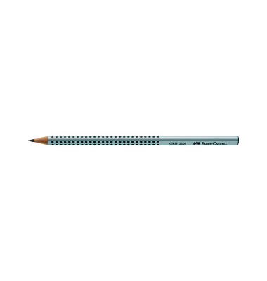 Bleistift GRIP 2001, dreieckig, HB, Schaft: silber