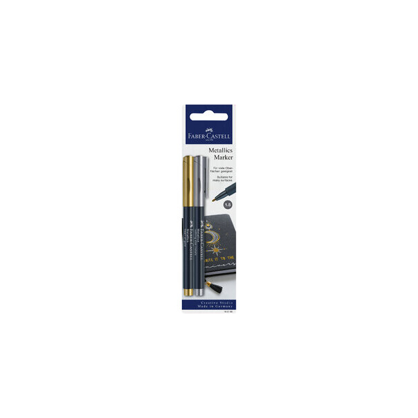 5 Stück Faber-Castell Faserschreiber 2ST Metallics sortiert 4005401607960 Faber-Castell 2 Stück