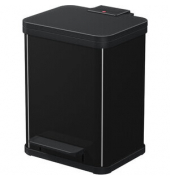 Tretabfalleimer Öko duo Plus, M, 2 x 9 l, 330 x 320 x 430 mm, schwarz