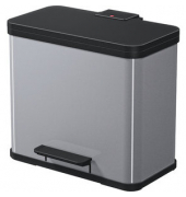 Tretabfalleimer &Ouml;ko duo Plus, L, 17 / 9 l, 470 x 340 x 430 mm, silber