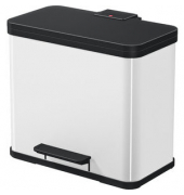 Tretabfalleimer Öko duo Plus, L, 17 / 9 l, 470 x 340 x 430 mm, weiß