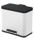 Tretabfalleimer Öko duo Plus, L, 17 / 9 l, 470 x 340 x 430 mm, weiß