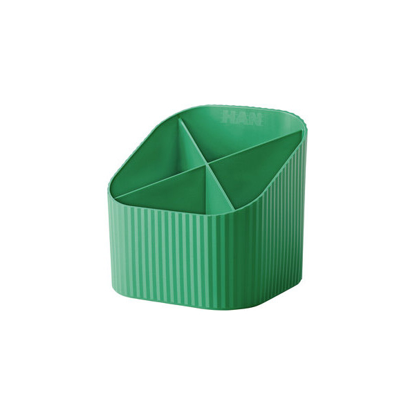 4012473172586 - Stifteköcher Re-X-LOOP Kst(RC) 4 Fächer grün 4012473172586 HAN