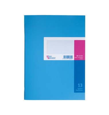 Gesch&auml;ftsbuch 86-11631, blau, A4, liniert, 80g, 40 Blatt / 80 Seiten