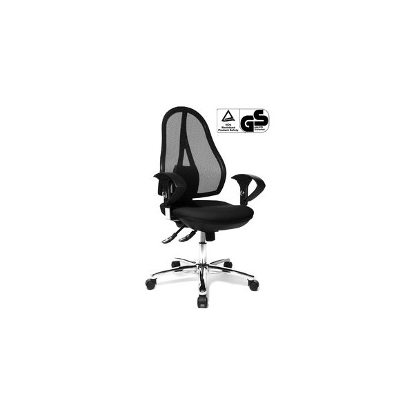 4014296072241 - Bürodrehstuhl Open Point SY Deluxe schwarz mit Armlehnen bis 110kg 4014296072241 Topstar