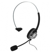 Headset, Kopfbügel, Mono, 2,5 mm-Klinkenstecker, schwarz/silber