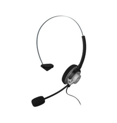 Headset, Kopfbügel, Mono, 2,5 mm-Klinkenstecker, schwarz/silber Headset, Kopfbügel, Mono, 2,5 mm-Klinkenstecker, schwarz/silber