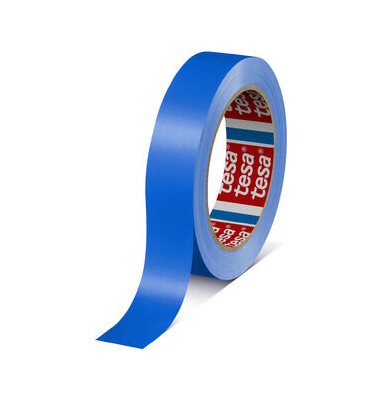 Packband, PVC, fest haftend, dennoch ablösbar, 25 mm x 66 m, blau