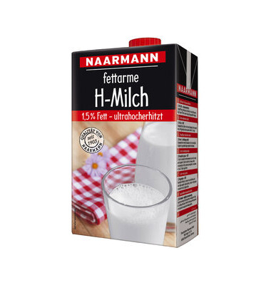 H-Milch 930, 1,5% Fett, 12x 1 Liter, im Tetrapack