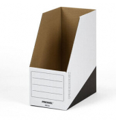 Stehsammler 275701, A4, weiß/schwarz, Wellpappe, 150mm